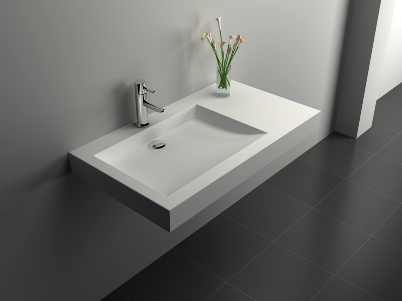 Cast Stone Solid Surface Bathroom Countertop Sink JZ9020B 