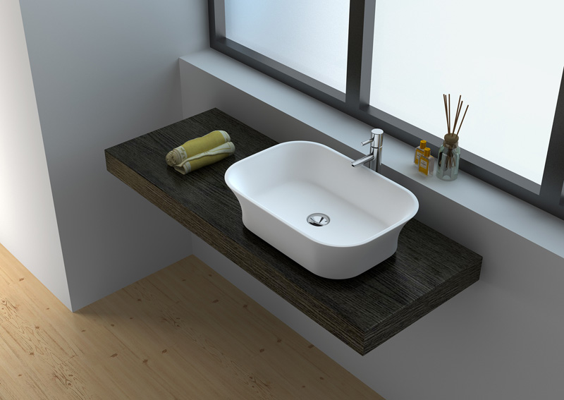 Cast Stone Solid Surface Bathroom Countertop Basin JZ9030 