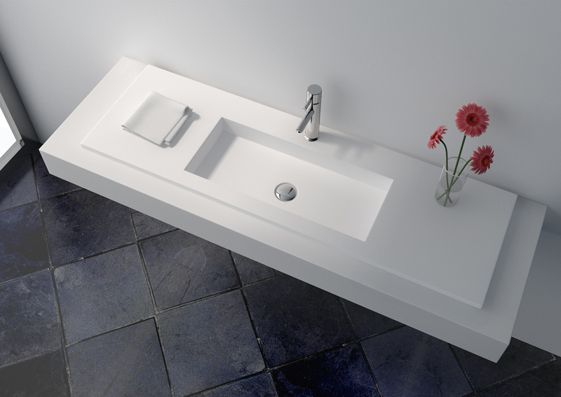 Cast Stone Solid Surface Bathroom Countertop Basin JZ9028 
