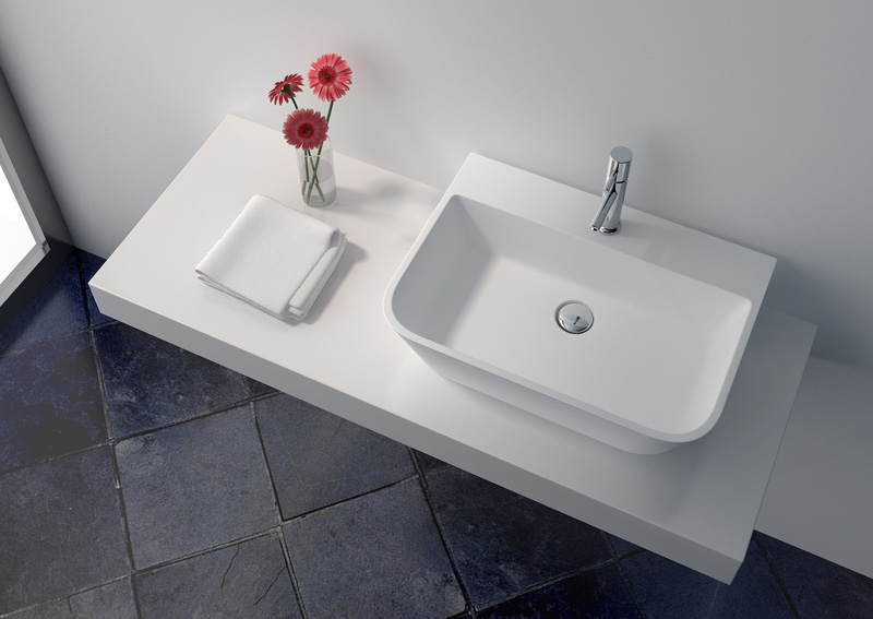 Cast Stone Solid Surface Countertop Wash Basin JZ9031 