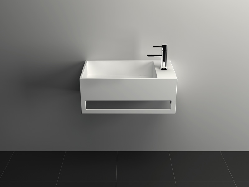 Solid Surface Wall-hung Bathroom Sink JZ1007