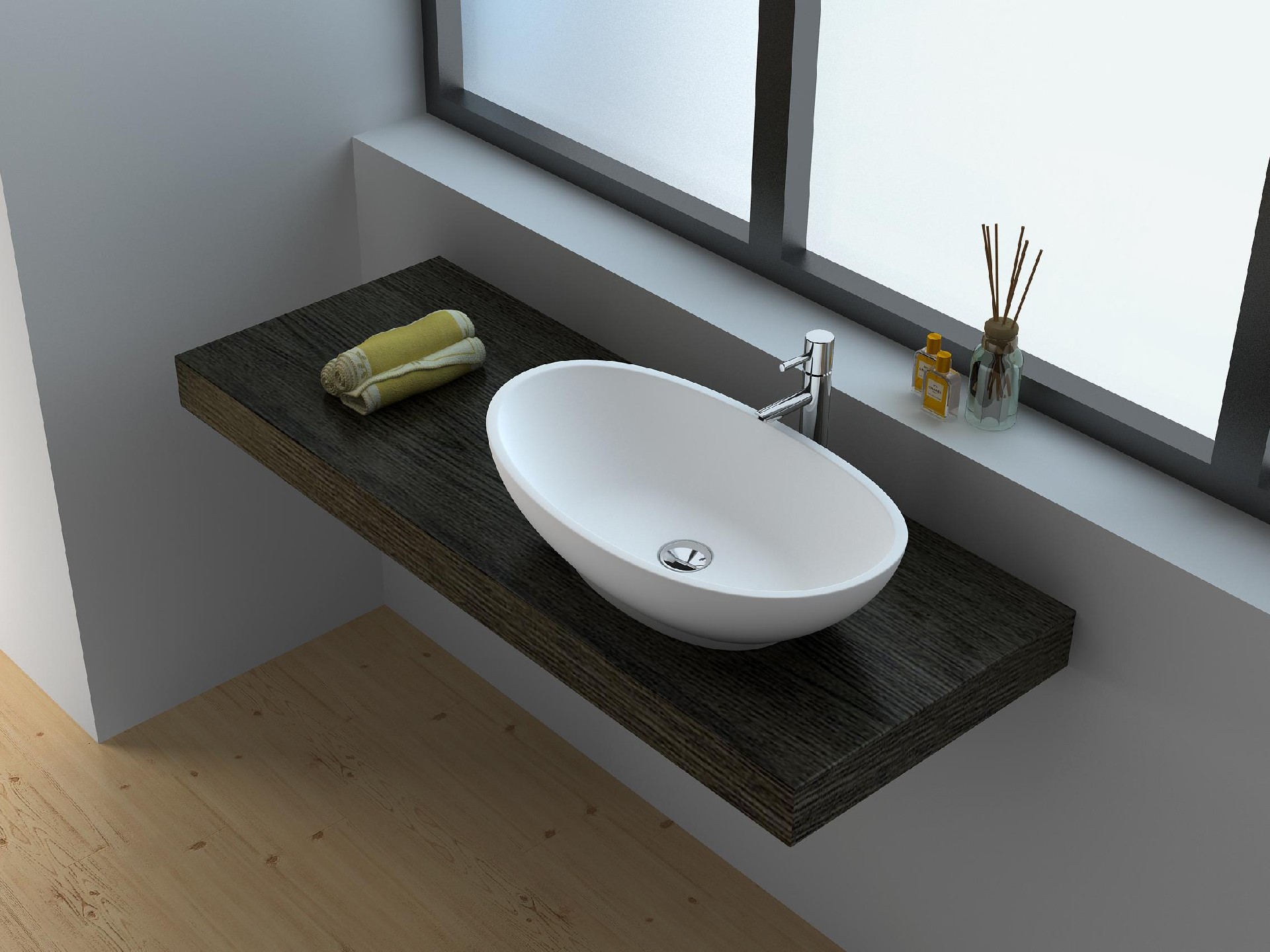 solid surface countertop basin
