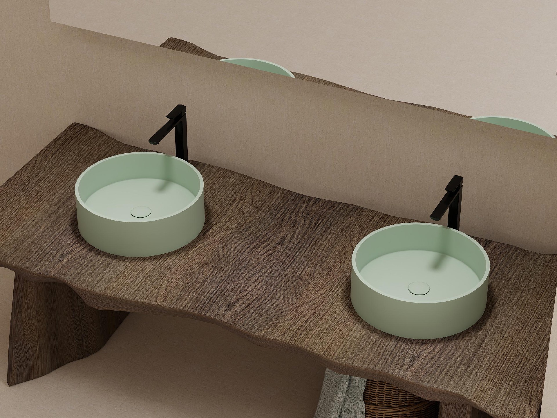 solid surface countertop basin
