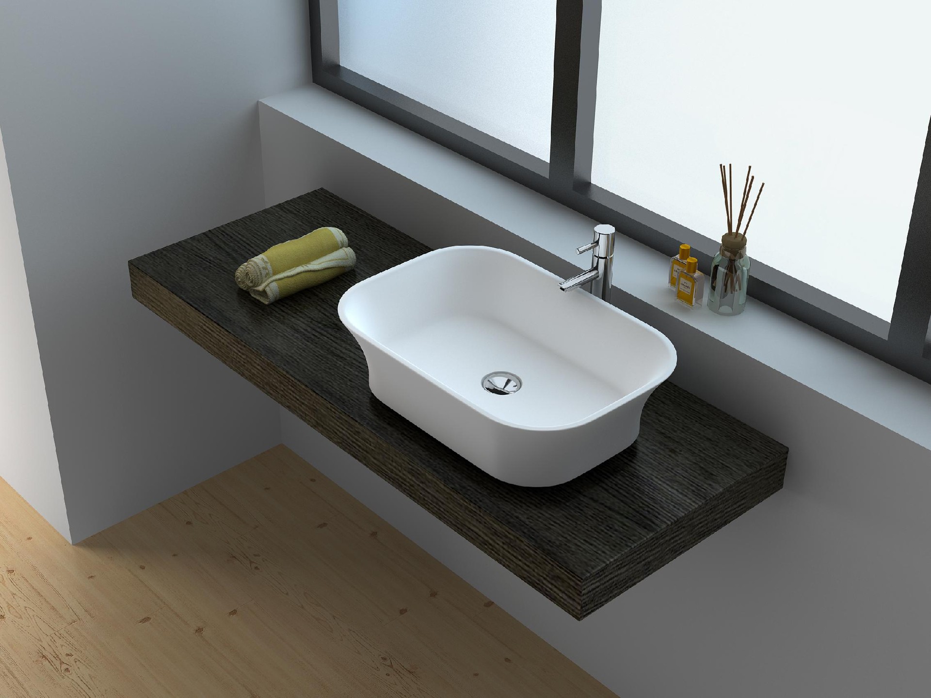 solid surface countertop basin