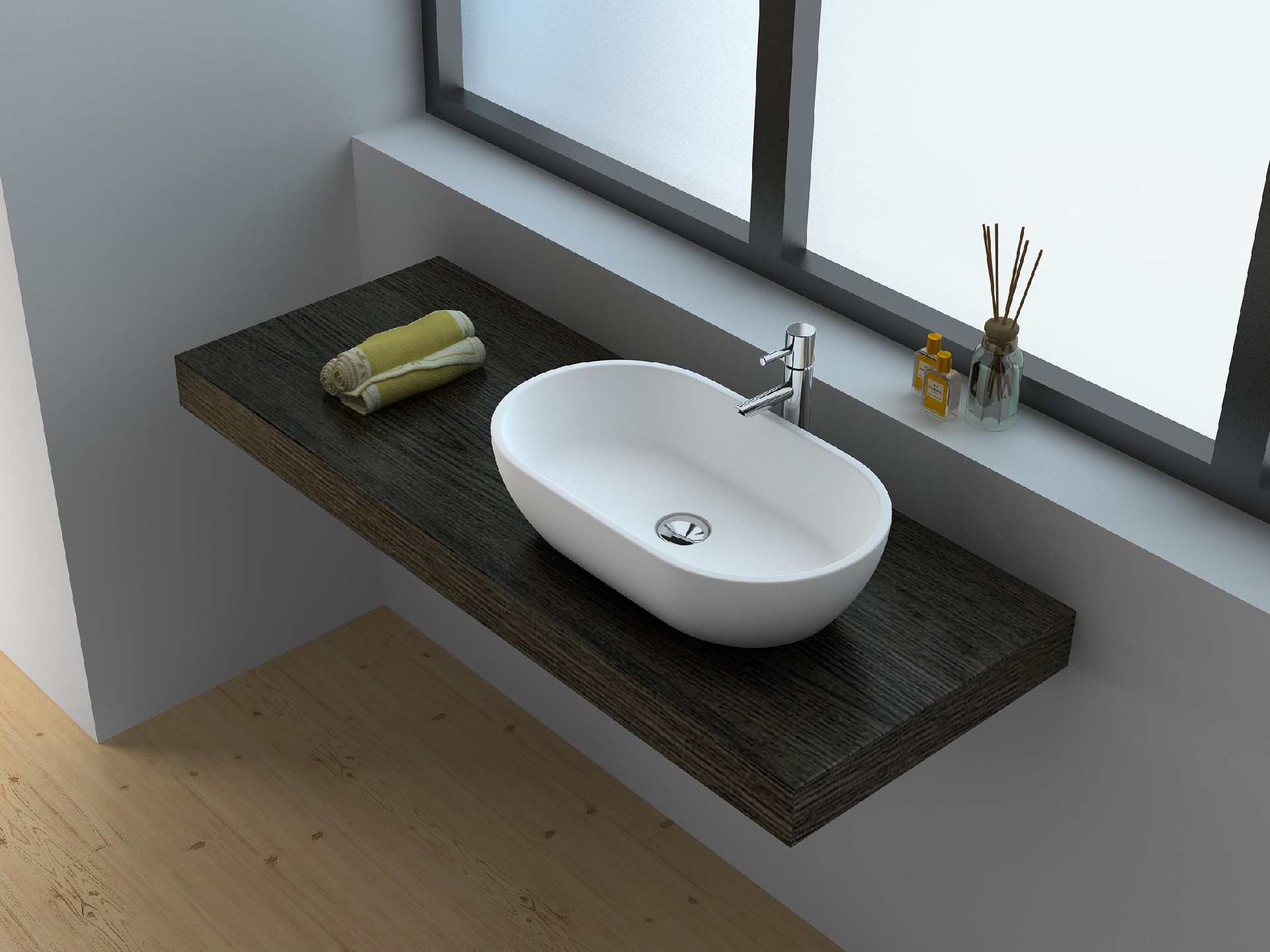 solid surface countertop basin