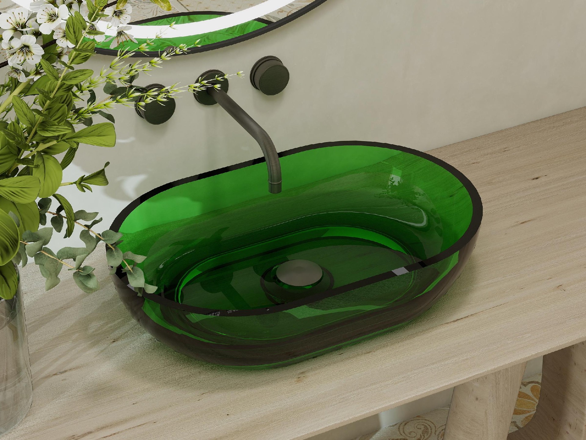 resin countertop basin